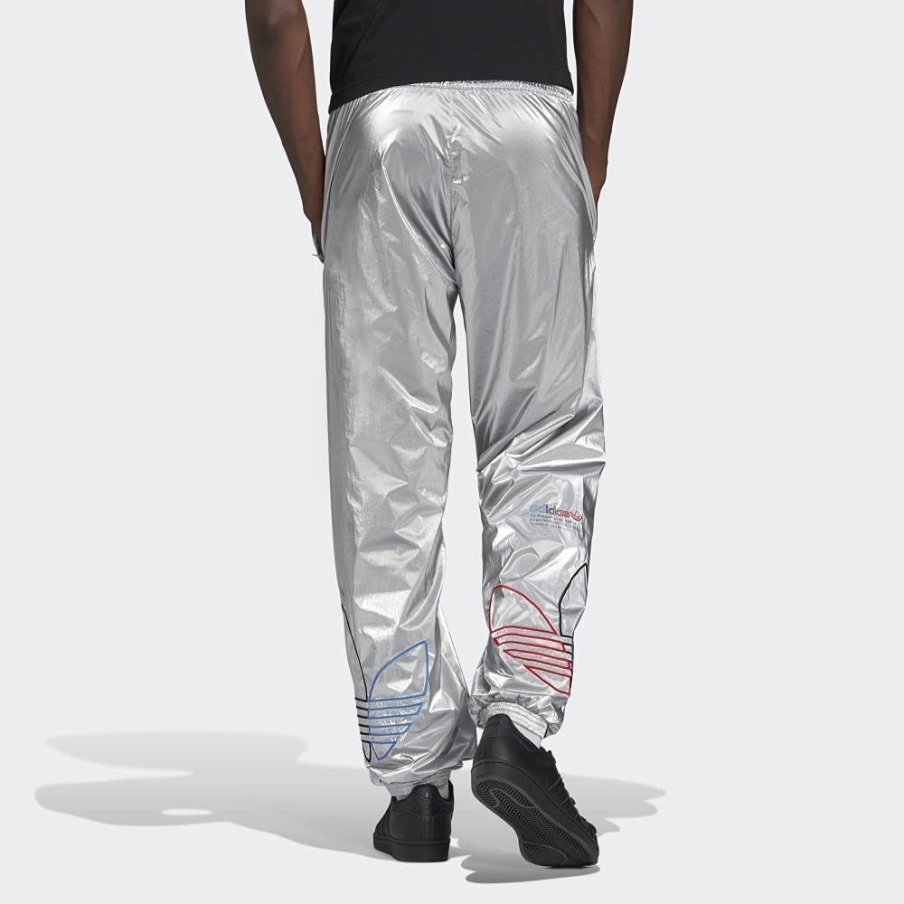 Adidas Mens tricolor trefoil silver track pants